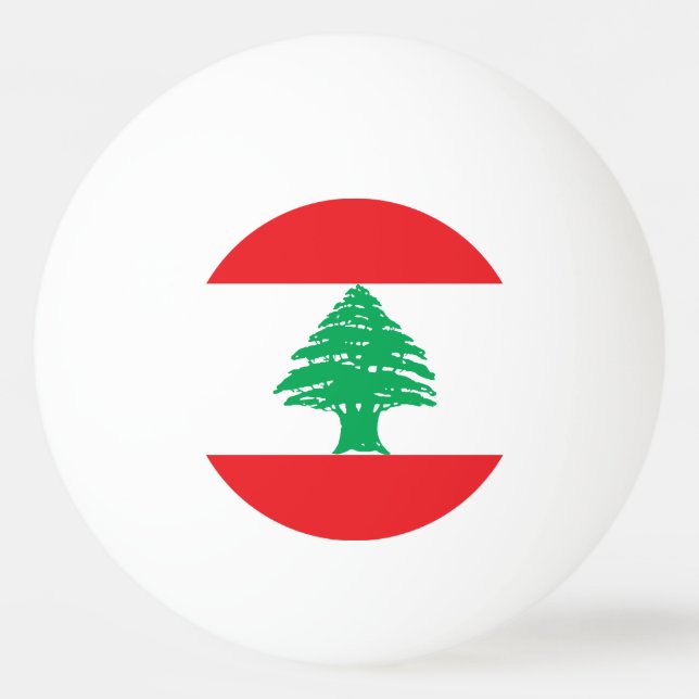 Libanon-Flagge Tischtennisball (Vorderseite)