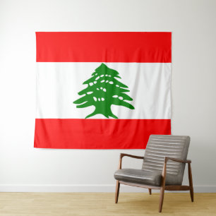 Libanon-Flagge Wandteppich