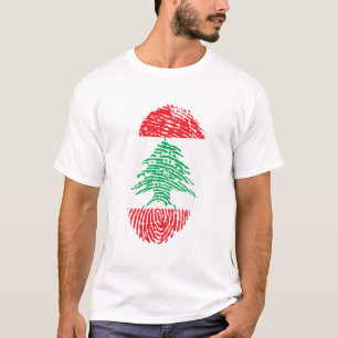 Libanon Flaggen Fingerprint Land Prix T-Shirt