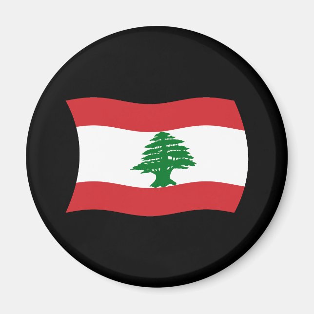 Libanon-Flaggenmagnet Magnet (Vorne)