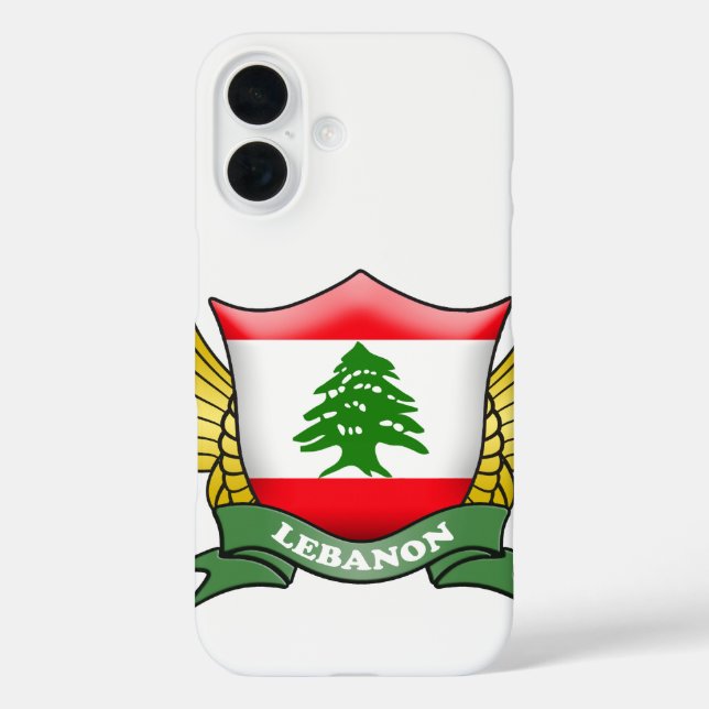 Libanon-Flaggenmarke iPhone 16 Hülle (Rückseite)