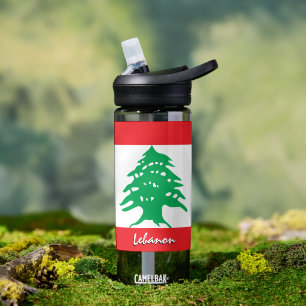 Libanon-Flasche, patriotische libanesische Flagge Trinkflasche