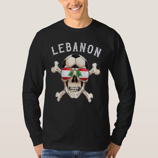 Libanon Football Pirates Leiter libanesischer Fan T-Shirt (Vorderseite)