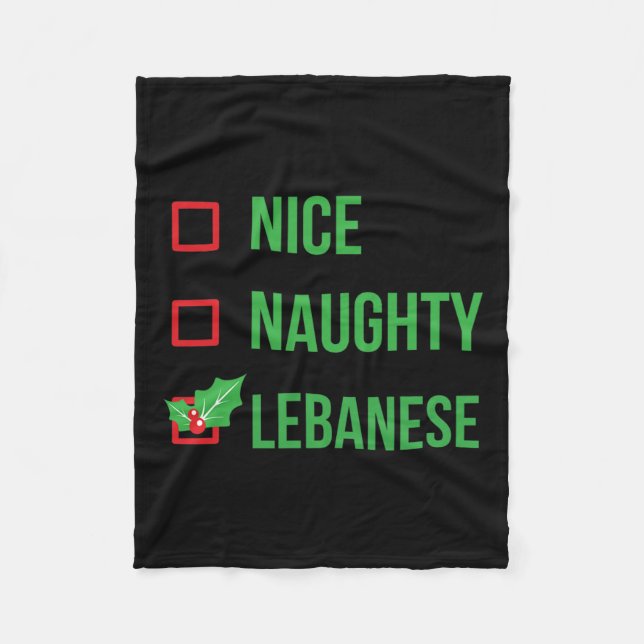 Libanon Funny Libanon Pajama Weihnachtsgeschenk 1 Fleecedecke (Vorderseite)