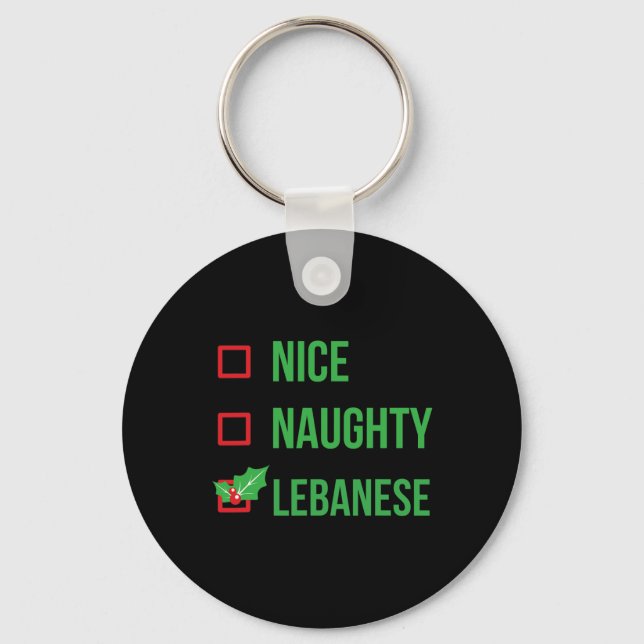 Libanon Funny Libanon Pajama Weihnachtsgeschenk 1 Schlüsselanhänger (Vorderseite)
