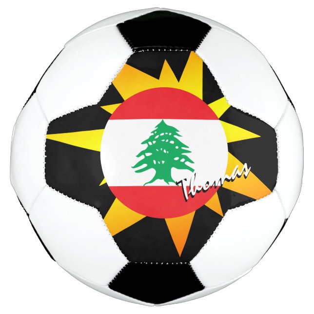 Libanon-Fußball und Libanonflagge / BANG Fußball (Vorderseite)