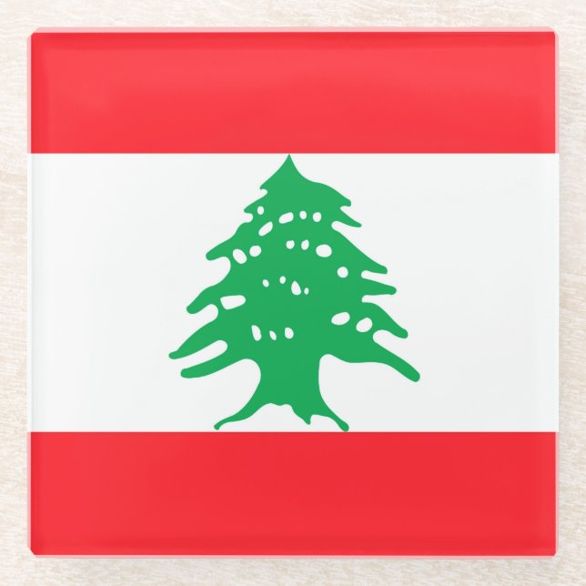 Libanon Glasuntersetzer (Vorderseite)