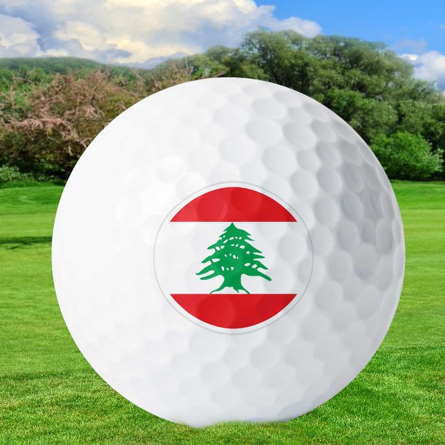 Libanon Golf Balls, libanesische Flaggengolfer /Pa Golfball (Von Creator hochgeladen)