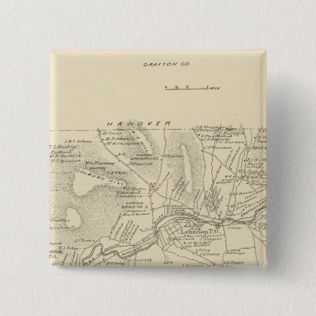 Libanon, Grafton Co Button (Vorderseite)