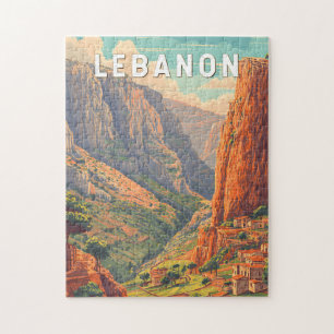 Libanon Illustration Reise Kunst Vintage