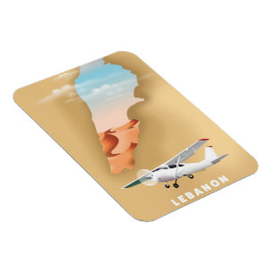 Libanon illustriertes Reiseplakat Magnet