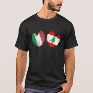Libanon Italien Herzenssein Italienische Flagge Li T-Shirt