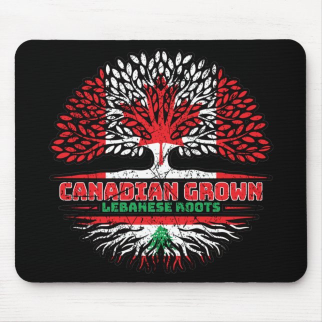 Libanon - Kanadische Tree-Flagge Mousepad (Vorne)