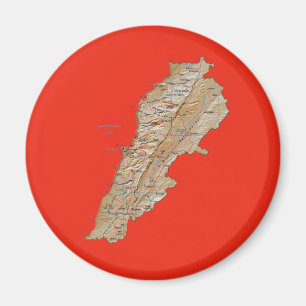 Libanon-Karte Magnet