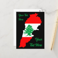 Libanon Karte mit Flaggen