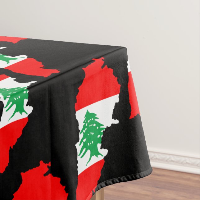 Libanon Karte mit Flaggen Tischdecke (Beispiel)