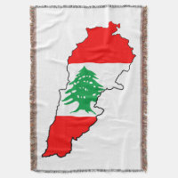 Libanon Karte mit Flaggenstone Magnet