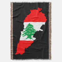 Libanon Karte mit Flaggenstone Magnet