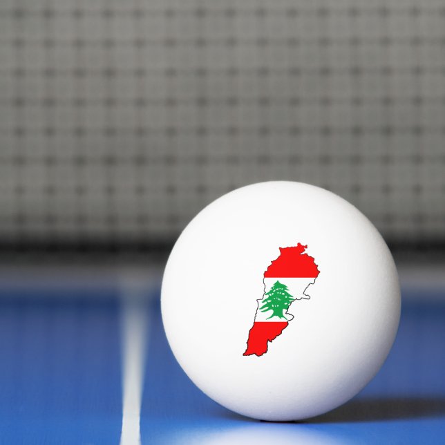 Libanon Karte mit Flaggenstone Magnet Tischtennisball (Netto)