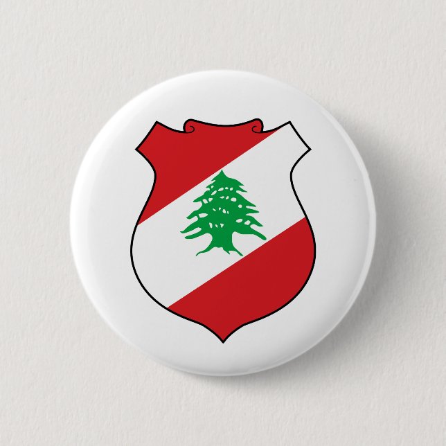 Libanon Landeswappen Symbol Emblem Flagge Button (Vorderseite)