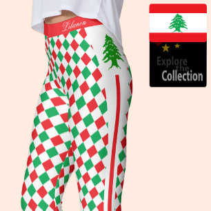 Libanon - Leggings, Mode, libanesische Flagge Leggings