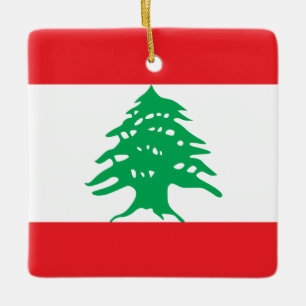 Libanon (libanesische Flagge) Keramikornament