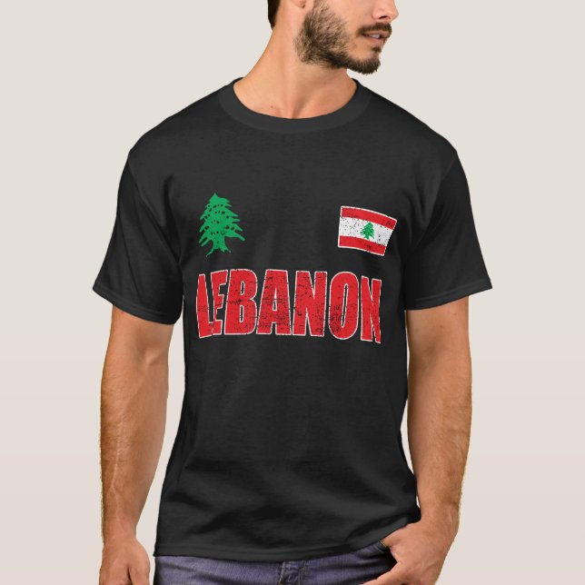 Libanon, Libanon, Libanonflagge, Libanonflagge. T-Shirt (Vorderseite)