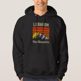 Libanon New Hampshire Heimat City Staat Retro Us Hoodie