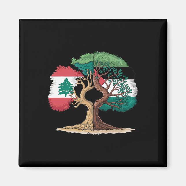 Libanon Palästinafahne Libanesische Palästinensisc Magnet (Vorne)