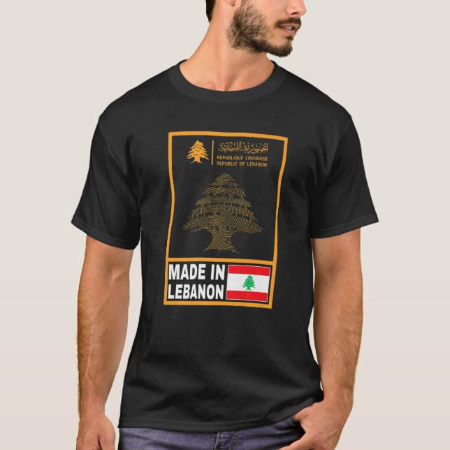 Libanon - Passport Libanon - Flagge T-Shirt (Vorderseite)