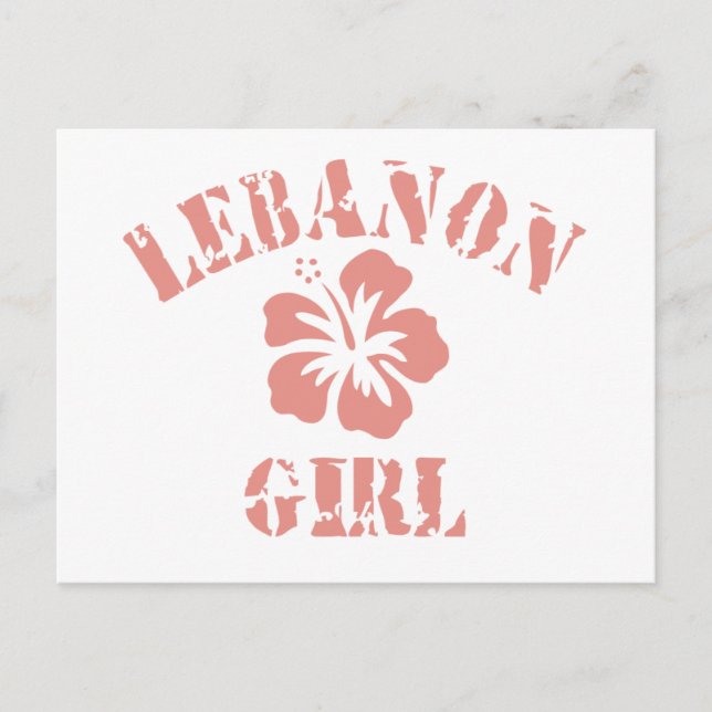 Libanon Pink Girl Postkarte (Vorderseite)