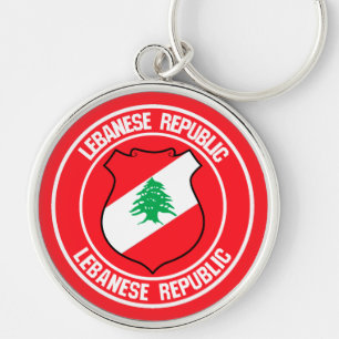 Libanon-Runde Schlüsselanhänger