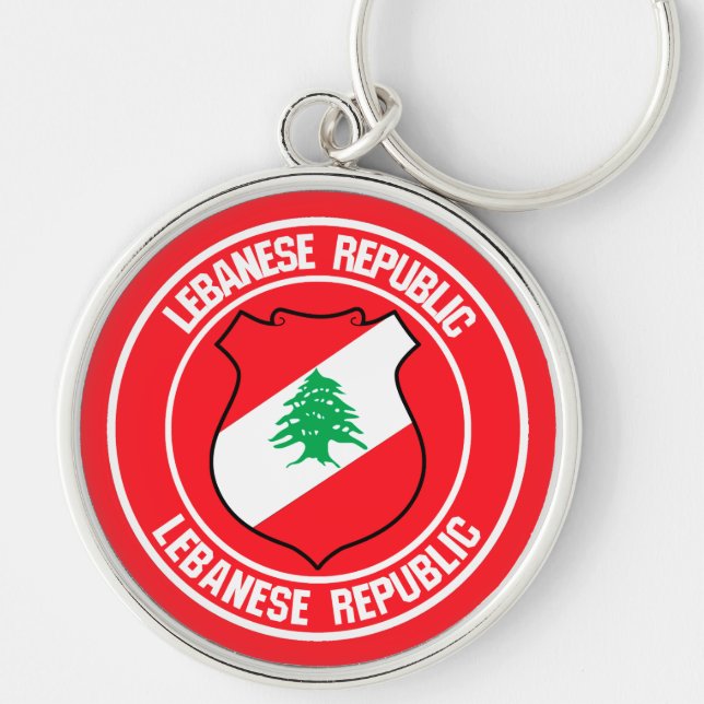 Libanon-Runde Schlüsselanhänger (Vorne)