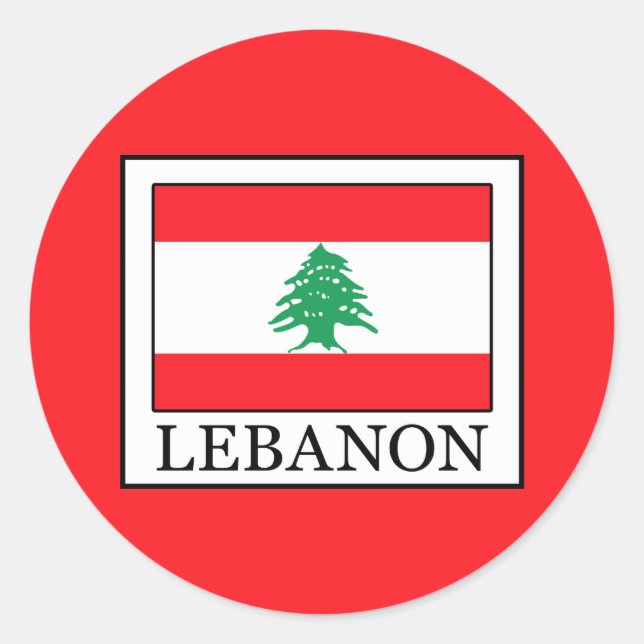 Libanon Runder Aufkleber (Vorderseite)