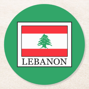 Libanon Runder Pappuntersetzer