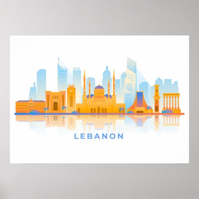 Libanon Skyline Poster (Vorne)