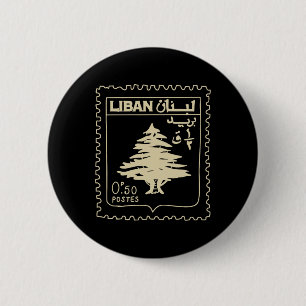 Libanon Vintage Unterstützung Libanon Beirut-Karte Button