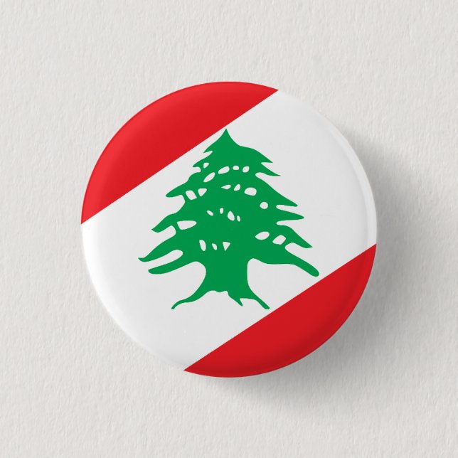 Libanon-Wappen Button (Vorderseite)