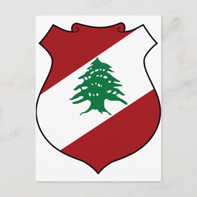 Libanon-Wappen Postkarte (Vorderseite)