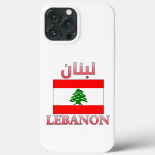 Libanonflagge ل ب ن ن Arabisch & Englisch WordArt Case-Mate iPhone Hülle