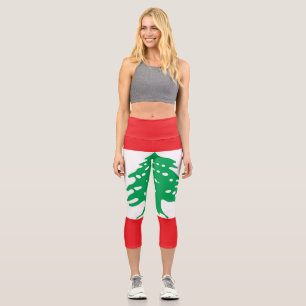 Libanonflagge Capri Leggings