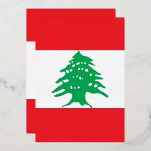 Libanonflagge Folieneinladung