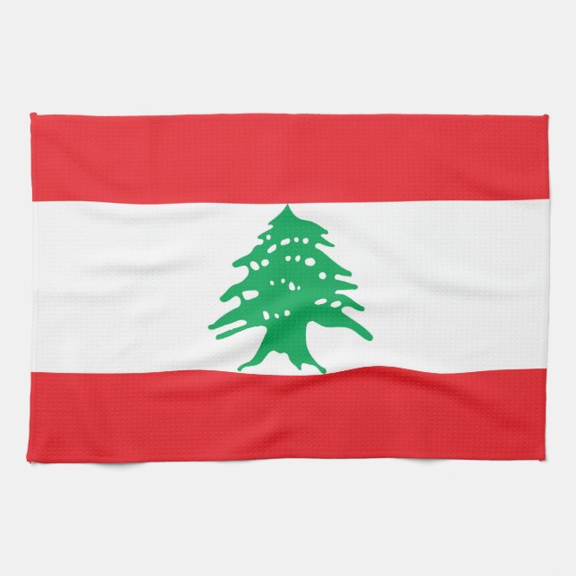 Libanonflagge Geschirrtuch (Horizontal)
