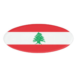 Libanonflagge Namenschild