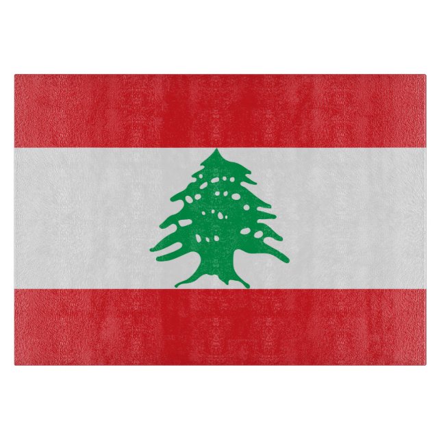 Libanonflagge Schneidebrett (Vorderseite)