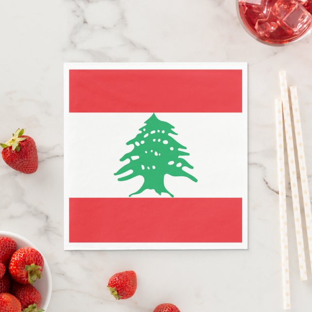 Libanonflagge Serviette (Beispiel)
