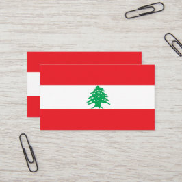 Libanonflagge Visitenkarte