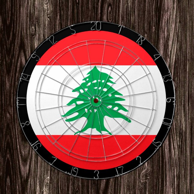 Libanonische Flagge Dartboard & Libanon / Spielbre Dartscheibe (Von Creator hochgeladen)