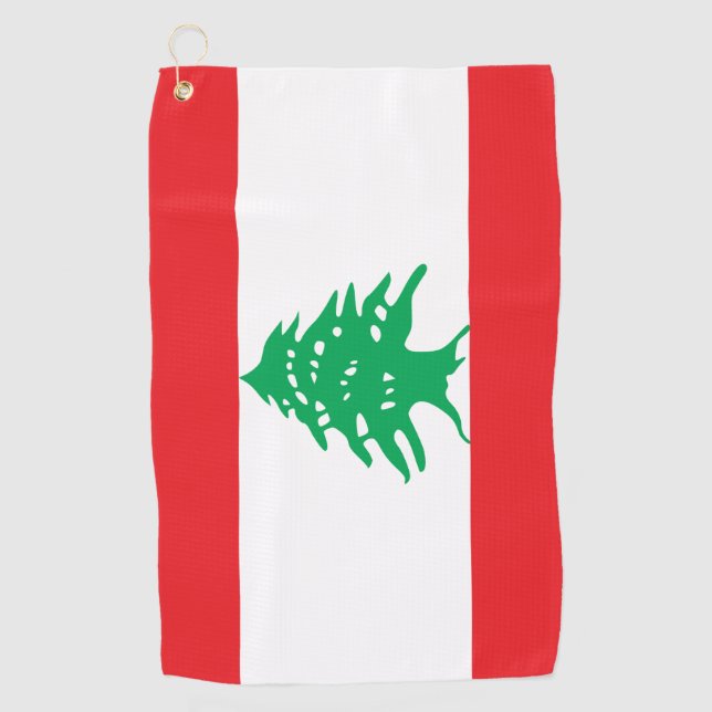 Libanonische Flagge & Libanon - Golfurlaub /sport Golfhandtuch (Vorderseite)