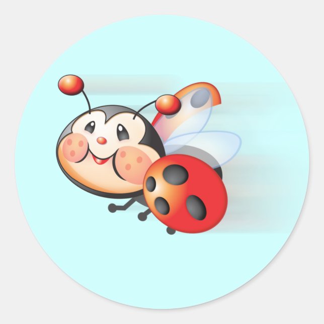 Libby, Ladybug-Aufkleber Runder Aufkleber (Vorderseite)